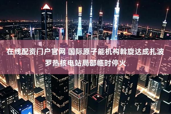 在线配资门户官网 国际原子能机构斡旋达成扎波罗热核电站局部临时停火